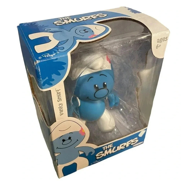 2009 Jakks Pacific Vinyl Vanity Smurf Figure 6” - Picture 2 of 5